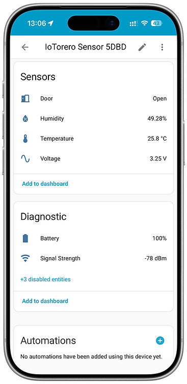 BTHome Door Contact with Temperature and Humidity Sensor
