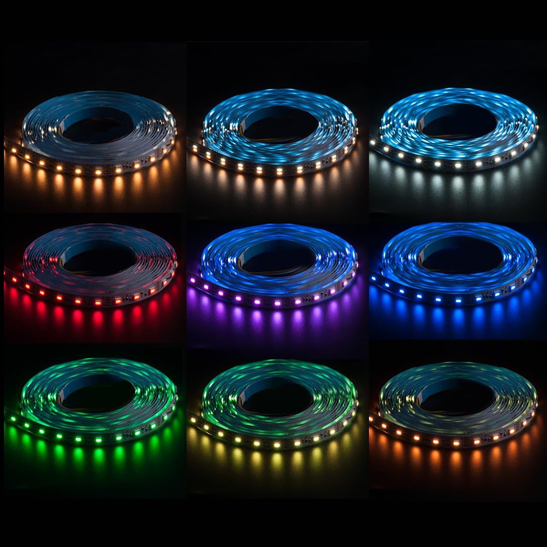 BFT-Lighting - 5m - 60 LED/m - 12mm width - PWM (Analog) 5-Ch (RGBWW 5-in-1 LED) (2700-6500K Tunable) - 24v - White FCB - IP30