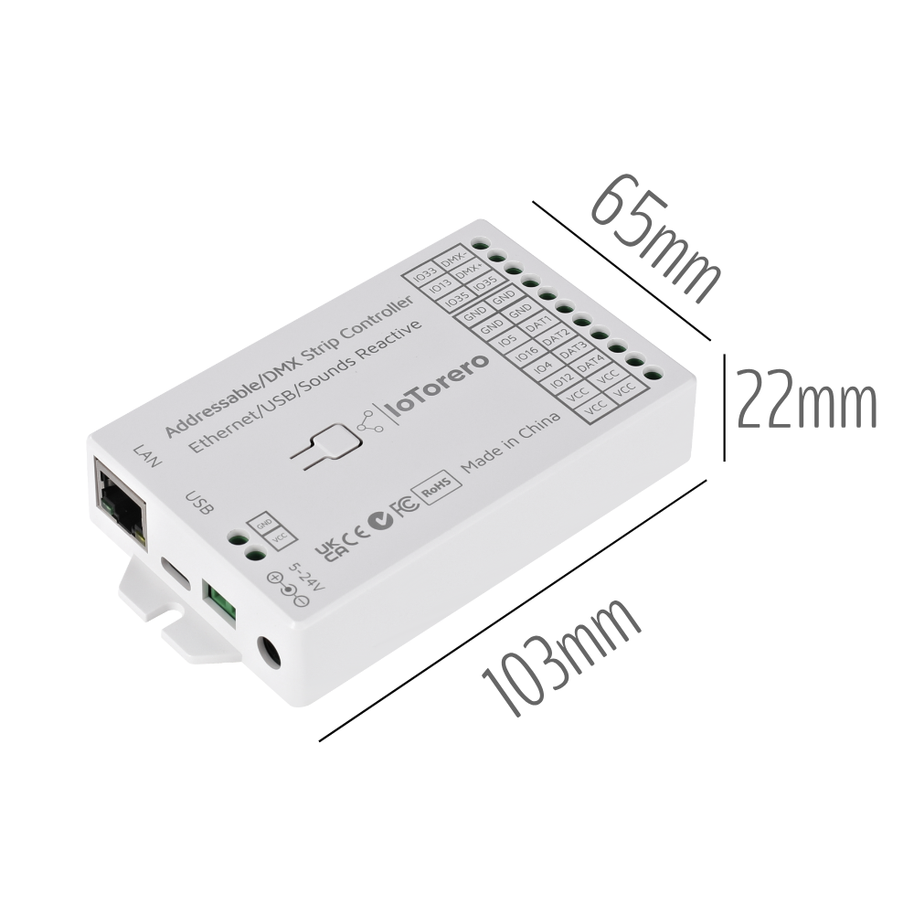 AthomTech - Ethernet WLED ESP32 Addressable LED Strip Controller