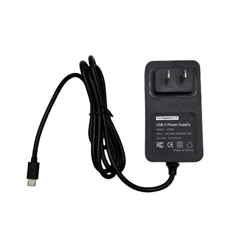 27 W USB-C Power Supply for Raspberry Pi 5