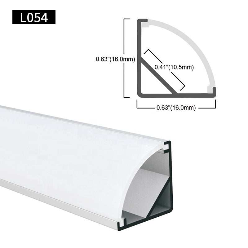 Mounting Hardware - 1m 45° LED Aluminum Channel - 5-Pack